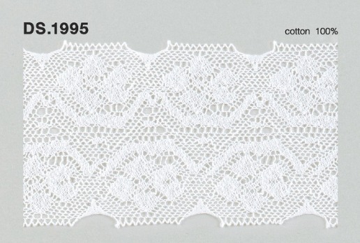トーションレース　薄手レース 1m単位　　DS.1995　オフホワイト 57mm幅　大定　日本製