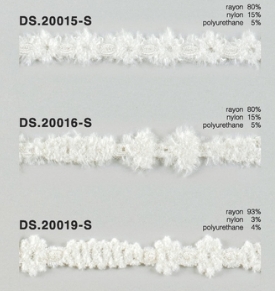 モールストレッチレース  秋冬素材トーションレース 　1m単位　大定　日本製 DS.20015-S DS.20016-S DS.20019-S //