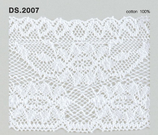 トーションレース 広幅レース　1m単位　DS.2007　オフホワイト 78mm幅　大定　日本製