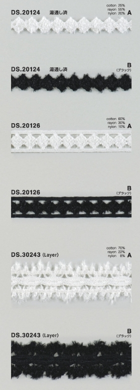 モールレース  秋冬素材トーションレース 　1m単位　大定　日本製 DS.20124 DS.20126  DS.30243    //
