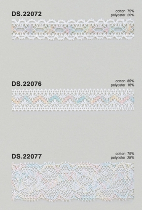 マルチカラーブレード トーションレース 1m単位　大定　日本製  DS.22072 DS.22076 DS.22077