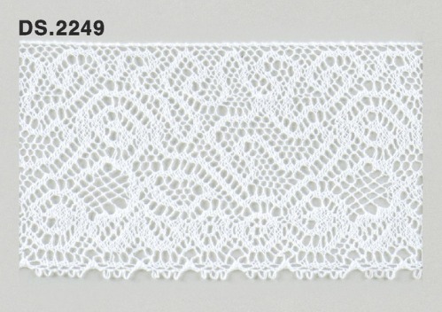 トーションレース　薄手広幅レース 1m単位　　DS.2249　オフホワイト 57mm幅　大定　日本製