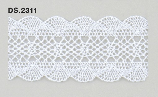 トーションレース  1m単位　レース材料　DS.2311　オフホワイト 45mm幅　大定　日本製