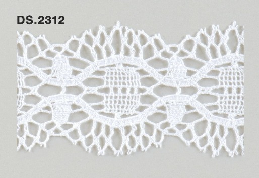 トーションレース  1m単位　レース材料　DS.2312　オフホワイト 56mm幅　大定　日本製