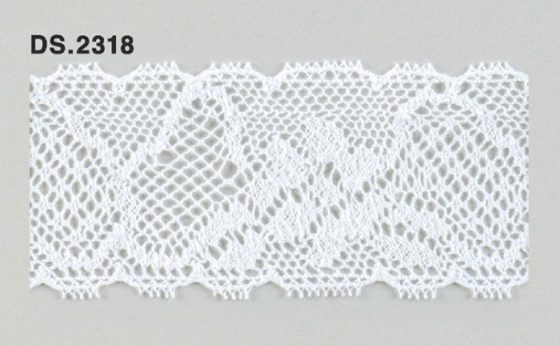 トーションレース  1m単位　レース材料　DS.2318　オフホワイト 45mm幅　大定　日本製