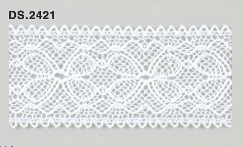 トーションレース  1m単位　レース材料　DS.2421　オフホワイト 44mm幅　大定　日本製