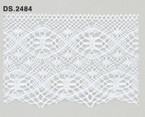 トーションレース　薄手広幅レース 1m単位　　DS.2484　オフホワイト 65mm幅　大定　日本製