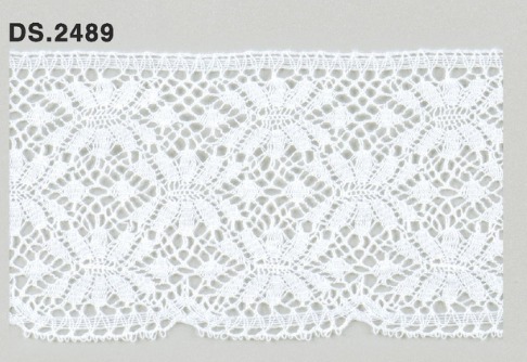 トーションレース　薄手広幅レース　1m単位　DS.2489　オフホワイト 55mm幅　大定　日本製