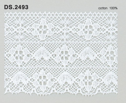 トーションレース　薄手広幅レース 1m単位　　DS.2493　オフホワイト 72mm幅　大定　日本製
