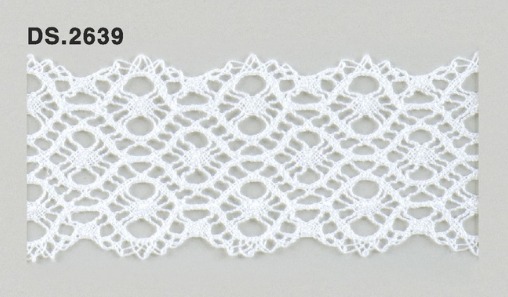 トーションレース  1m単位　レース材料　DS.2639　オフホワイト 44mm幅　大定　日本製