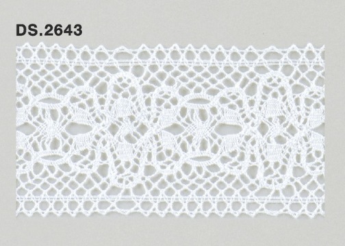 トーションレース  1m単位　レース材料　DS.2643　オフホワイト 54mm幅　大定　日本製