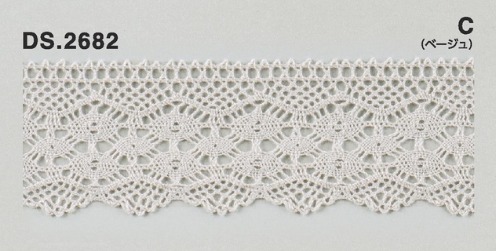 カラートーションレース テープレース 1m単位 リボン DS.2682 8色展開