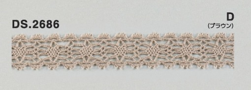 カラートーションレース テープレース 1m単位 リボン DS.2686 8色展開