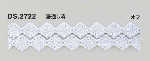 カラ-レース ケミカルレース調 1m単位 DS.2722 5色展開 21mm幅 大定 日本製