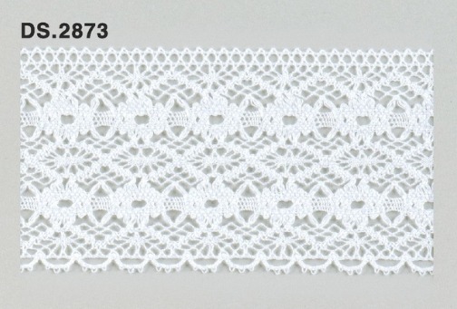 トーションレース　薄手広幅レース　1m単位　DS.2873　オフホワイト 53mm幅　大定　日本製