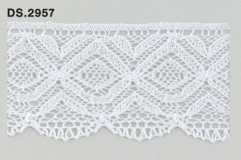 トーションレース　薄手広幅レース 1m単位　　DS.2957　オフホワイト 50mm幅　大定　日本製