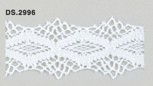 トーションレース  1m単位　レース材料　DS.2996　オフホワイト 43mm幅　大定　日本製