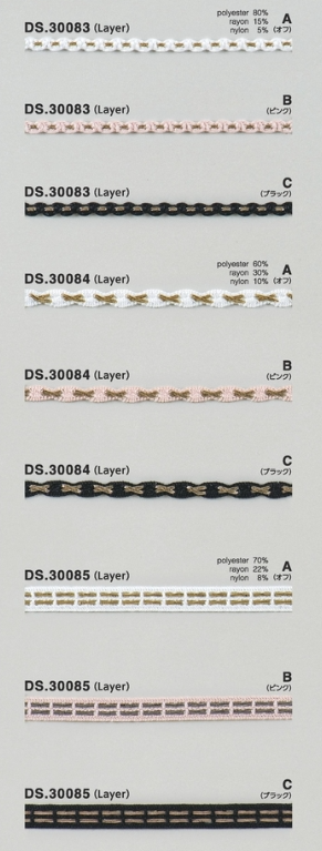 ラメブレード レーステープ  1m単位 　大定 日本製    DS.30083  DS.30084  DS.30085
