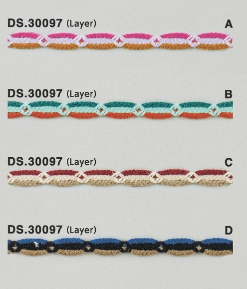 チロルレース  レーステープ　1m単位　DS.30097 7mm幅  　4色展開 　大定　日本製