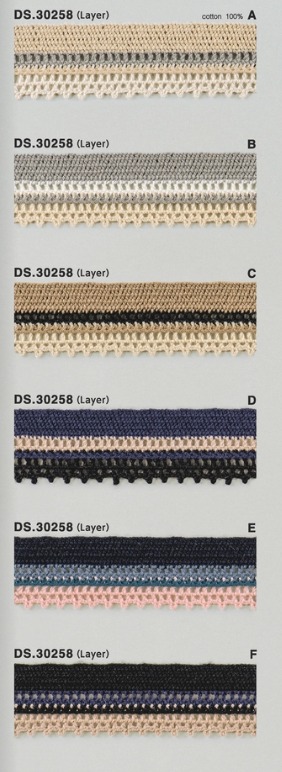 チロルレース 　レーステープテープ　1m単位　DS.30258　6色展開 28mm幅　大定　日本製
