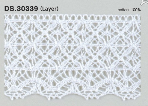 レイヤートーションレース 　 1m単位　　DS.30339　オフホワイト 60mm幅　大定　日本製