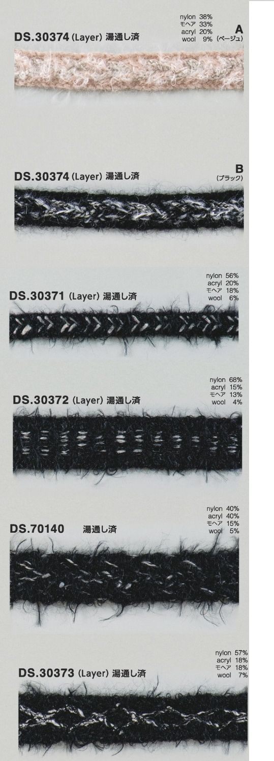 モヘアブレード  レースブレード 　1m単位　大定　日本製 DS.30374 DS.30371  DS.30372  DS.70140 DS.30373 //