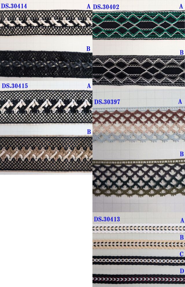 チロルレース 　レーステープ　1m単位　 　大定　日本製 DS.30397 DS.30402 DS.30413 DS.30414 DS.30415//