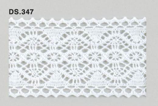 トーションレース  1m単位　レース材料　DS.347　オフホワイト 57mm幅　大定　日本製