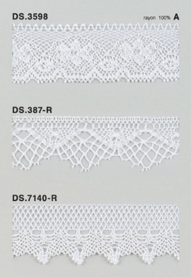 レーヨンレース（光沢あり）トーションレース 　1m単位　大定　日本製 DS.3598-A  DS.387-R DS.7140-R  //