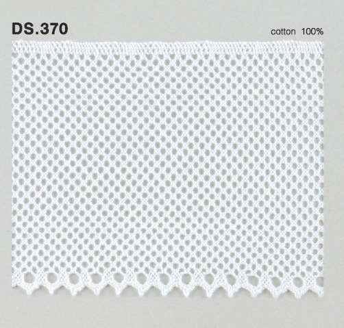 トーションレース 広幅レース　1m単位　DS.370　オフホワイト 80mm幅　大定　日本製