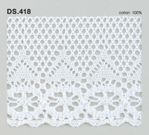 トーションレース 広幅レース　1m単位　DS.418　オフホワイト 80mm幅　大定　日本製