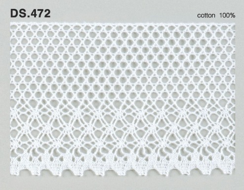 トーションレース　DS.472  1m単位　オフホワイト 66mm幅　大定　日本製