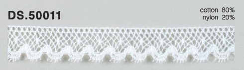 トーションレース　リバーレース風　1m単位　DS.50011　オフホワイト 15mm幅　大定　日本製