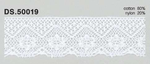 トーションレース 薄手レース　リバーレース風　1m単位　DS.50019　オフホワイト 28mm幅　大定　日本製