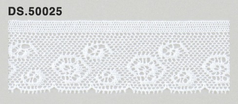 トーションレース 薄手レース　リバーレース風　1m単位　DS.50025　オフホワイト 31mm幅　大定　日本製