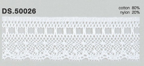 トーションレース 薄手レース　リバーレース風　1m単位　DS.50026　オフホワイト 31mm幅　大定　日本製