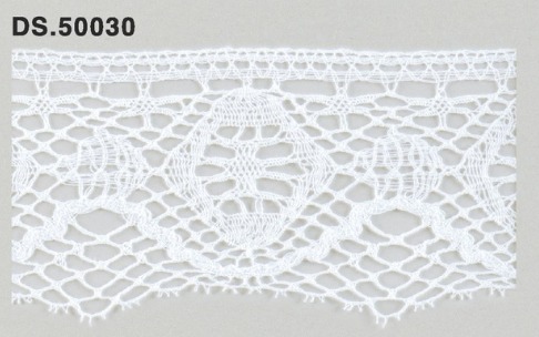 トーションレース　広幅リバーレース風　1m単位　DS.50030　オフホワイト 50mm幅　大定　日本製