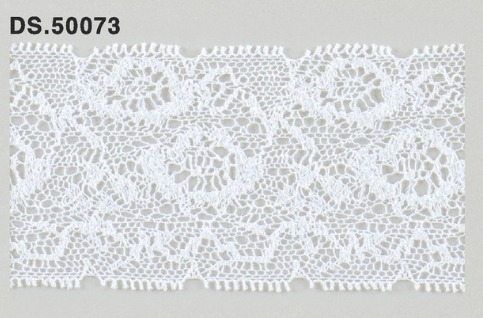 トーションレース  薄手レース　広幅リバーレース風　1m単位　DS.50073　オフホワイト 55mm幅　大定　日本製
