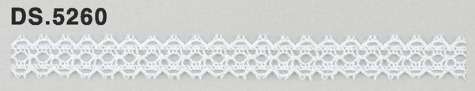 極細番手レース 　薄手トーションレース  リバーレース風 綿素材 オフホワイト  DS.5260     10mm幅　 1m単位　　大定　日本製