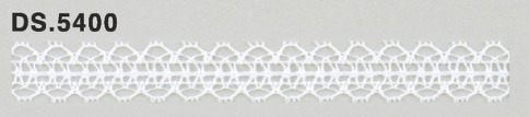 極細番手レース 　薄手トーションレース  リバーレース風 綿素材 オフホワイト  DS.5400     11mm幅　 1m単位　　大定　日本製