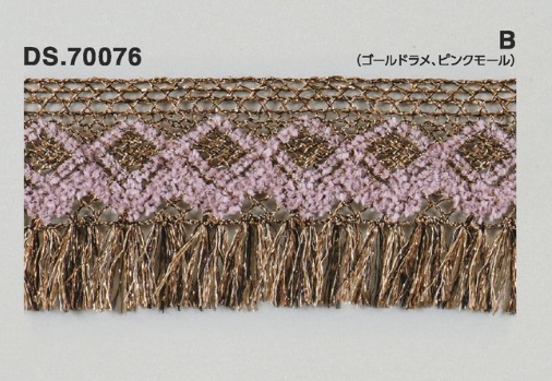 d.i.a/レース×金ラメ×フリンジ見せブラ フリンジラメレース ラメレース モール入りブレード 1m単位 DS