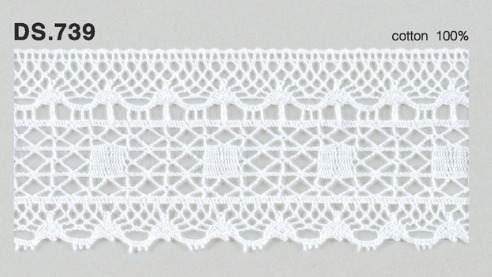 トーションレース 1m単位　DS.739 　オフホワイト 43mm幅　大定　日本製