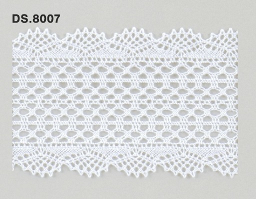 トーションレース  1m単位　レース材料　DS.8007　オフホワイト 65mm幅　大定　日本製