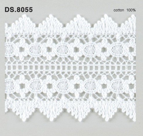 トーションレース  1m単位　レース材料　DS.8055　オフホワイト 78mm幅　大定　日本製