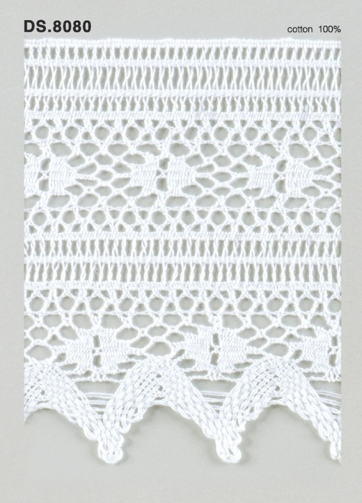 トーションレース 広幅レース　1m単位　DS.8080　オフホワイト 130mm幅　大定　日本製