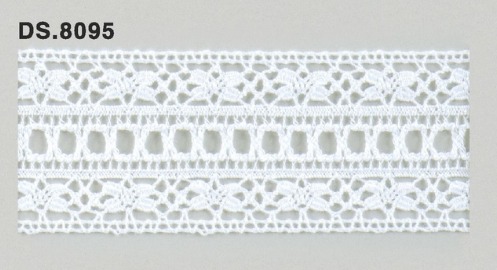 ハシゴレース 　綿トーションレース  1m単位　DS.8095　オフホワイト 40mm幅　大定　日本製