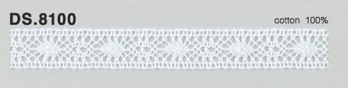 トーションレース　薄手レース　1m単位　DS.8100　オフホワイト 13mm幅　大定　日本製