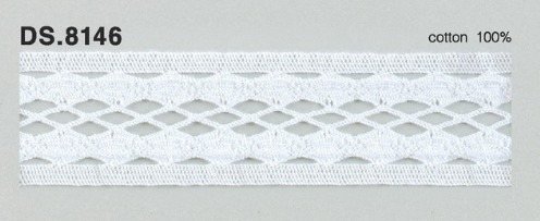 ハシゴレース 　綿トーションレース  1m単位　DS.8146　オフホワイト 27mm幅　大定　日本製