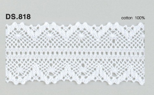 トーションレース  1m単位　レース材料　DS.818　オフホワイト 43mm幅　大定　日本製