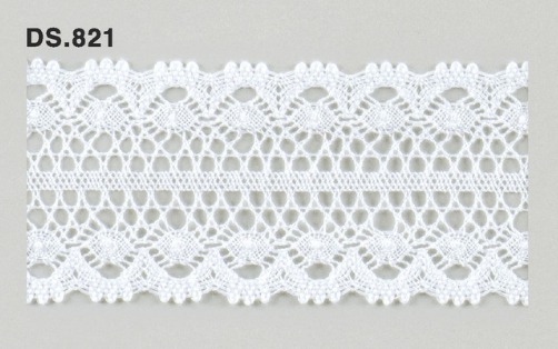 トーションレース  1m単位　レース材料　DS.821　オフホワイト 48mm幅　大定　日本製